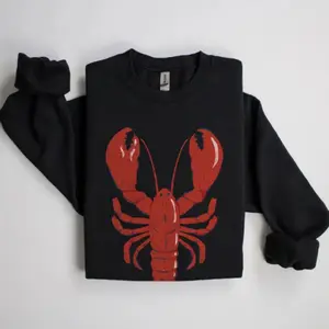 Lobster Sweatshirt, Coastal Gift for Her, Sweatshirts with Lobster Crewneck