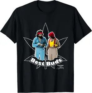 Cheech and Chong's Up in Smoke Best Buds Casual Short sleeve Cotton T-Shirt
