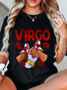 100% Cotton Virgo Queen Birthday Women Sneakers Zodiac Sign Bday T-Shirt