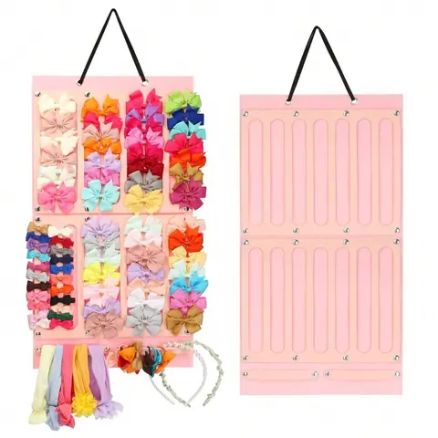 Bowknot Design Hair Clip Storage Rack, Cute Hair Accessories Display Rack, Wall Mounted Hangable Hair Clip Storage Rack for Baby Room Decor Decoration, Hanging Decor, Holder