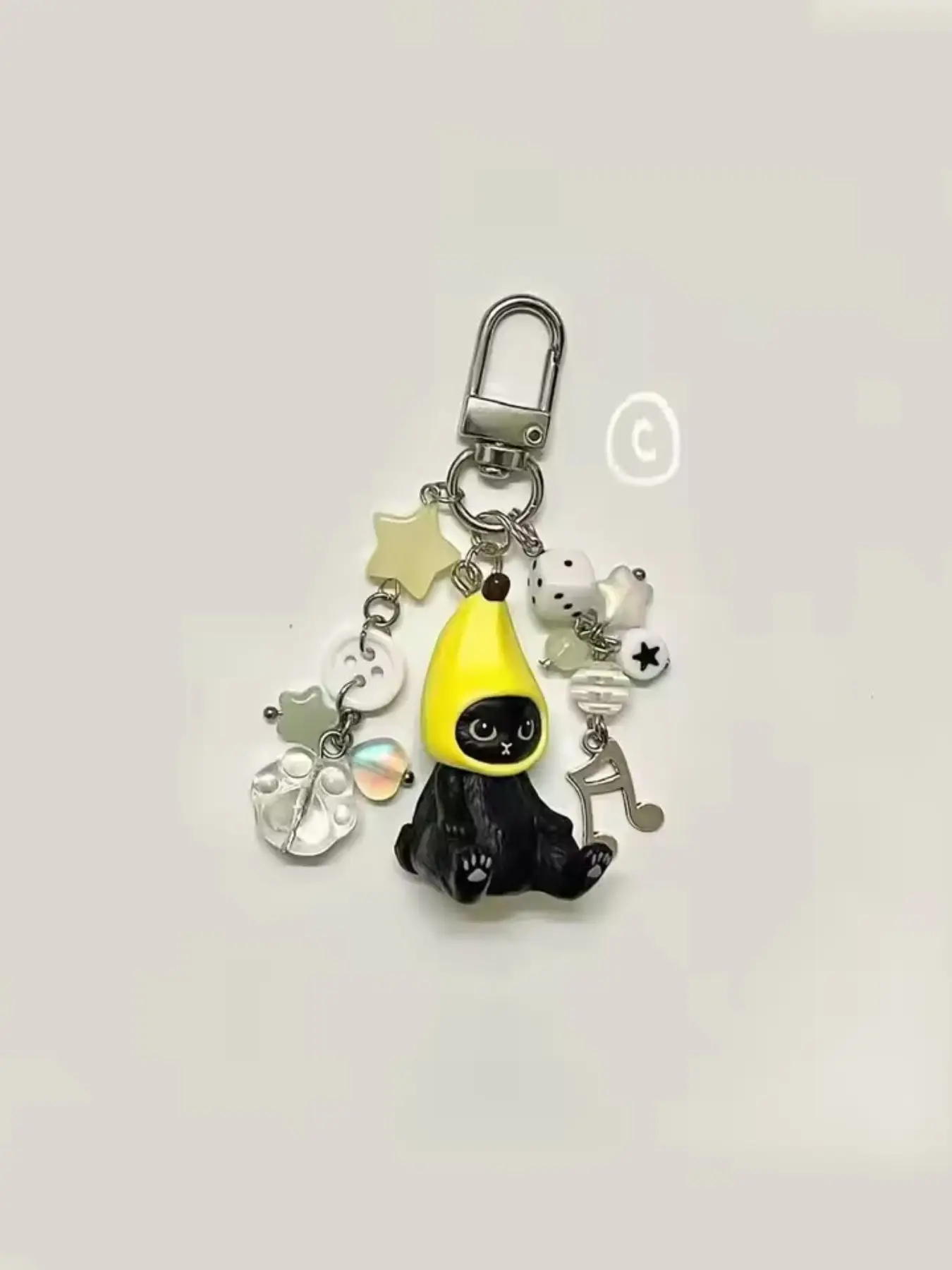 Handmade Beaded Mofu Series Fruit Keychain, Cute Fruits Design, Perfect Gift for Kids & Adults, Durable Material, Unique Accessory, Keychain Series Figures, Keychain for Bags, Keychain for Purse, Keychain Included