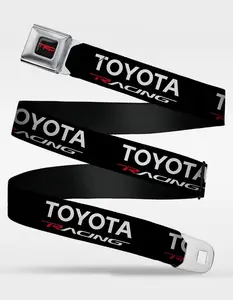 BUCKLE-DOWN Toyota Racing Development TRD Logo Seatbelt Belt, Black Combo