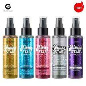 Luxfume Shining Star Glitter Spray Iridescent Shimmer for Body & Hair 100ml Easy Apply Mist Instant Party Stage Sparkle Viral Multidimensional Glow Essential Makeup Evening - Gift