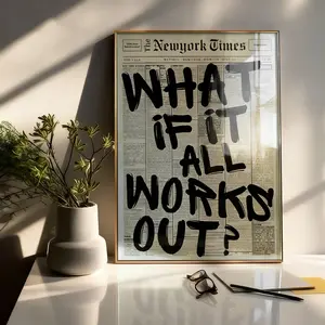 Vintage New York Times Poster, Modern Art, Wall Art, Canvas Printing, Home Decor, Wall Decor, Room Decor, Bedroom Decor, Ornaments