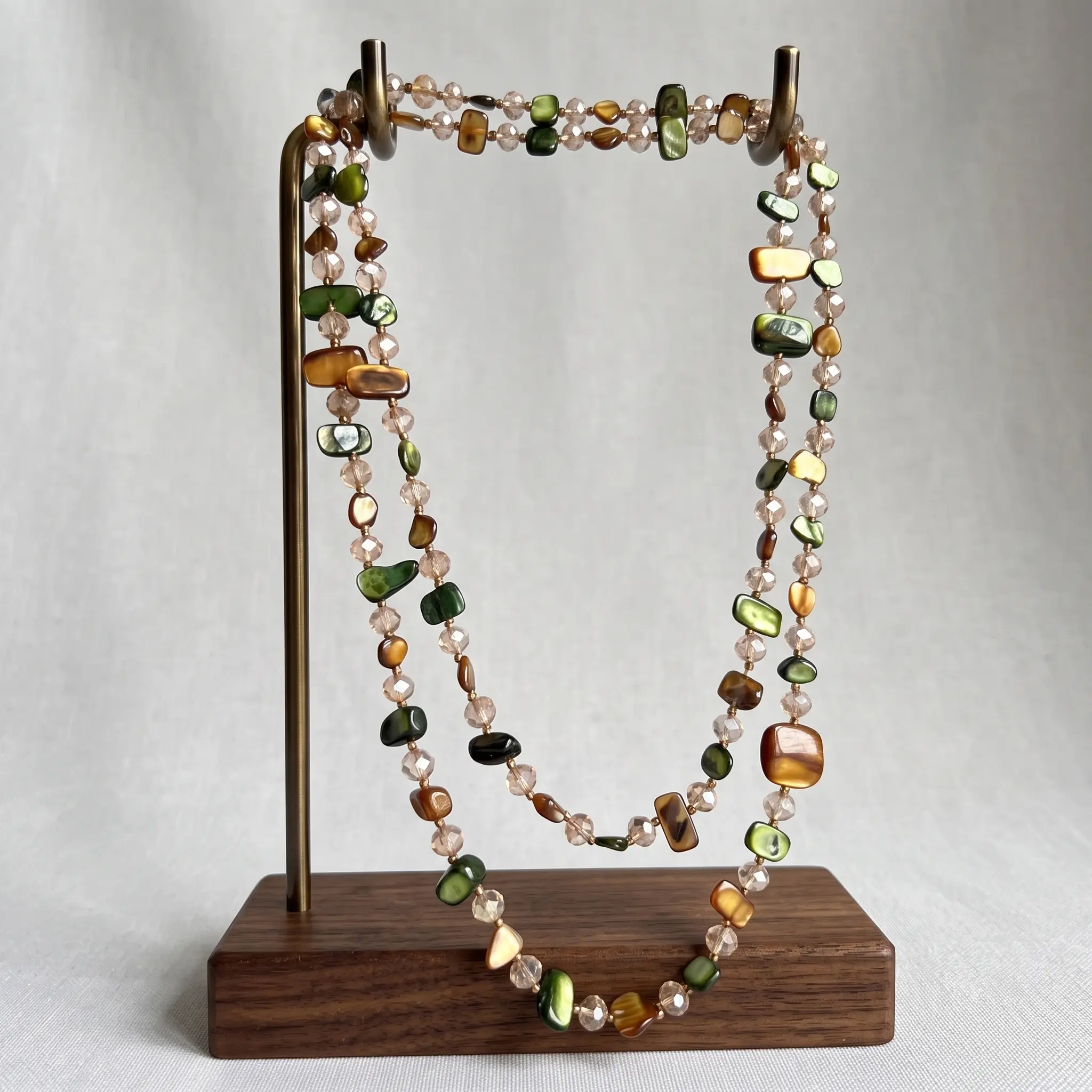 1pc Bohemian Layered Statement Necklace, Colorful Shell & Gemstone Beaded Pendant Long Necklace Sweater Chain For Women Beach Vacation Daily Decoration Gift for Her backtoschool