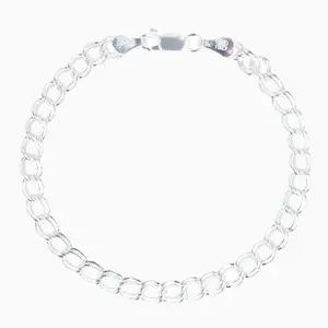 Silver Charm Link Chain Bracelet 7 inches