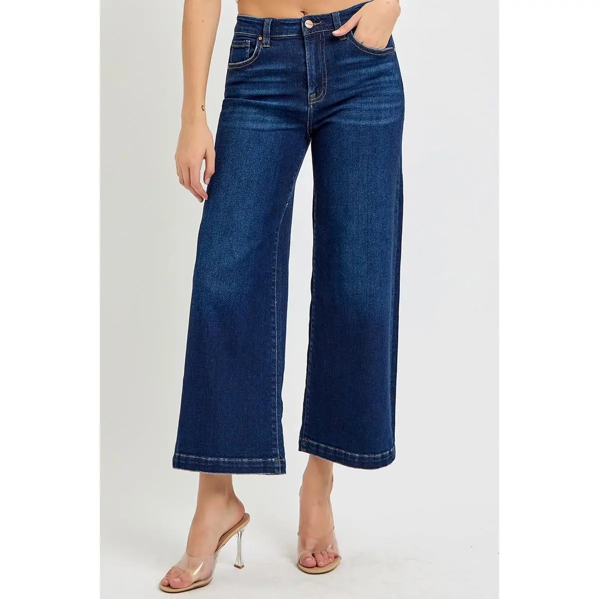 RISEN High Rise Crop Wide Jeans RISEN High Rise Crop Wide Jeans