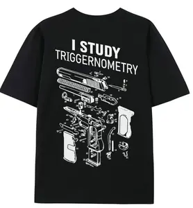 Men's Shield Republic Black T Shirt Size Large "I Study Triggernometry"