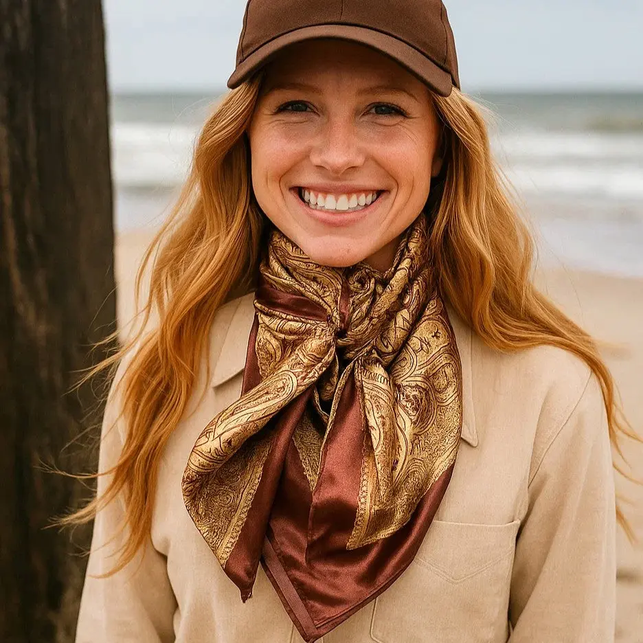 Earth Tones Paisley Wild Rag - Western Scarf
