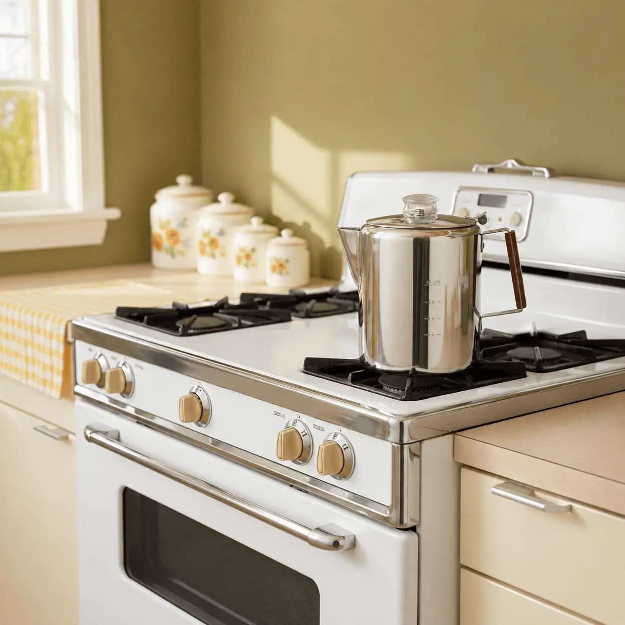 Original Stovetop Percolator Coffee Pot, Crafted in Stainless-Steel (2 to 9 Cup Capacity)