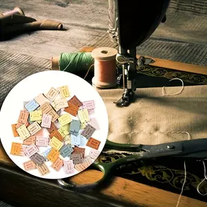 10 Mini Embossed Labels for Sewing Accessories Bags Clothing Tags DIY Crafts Handmade Products Colorful Decorative Labels Gloves Scarves Bags Hats