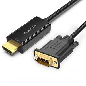 6 Ft HDMI to VGA Cable HD-15 D-SUB Video Adapter Cord For PC Monitor Game HDTV