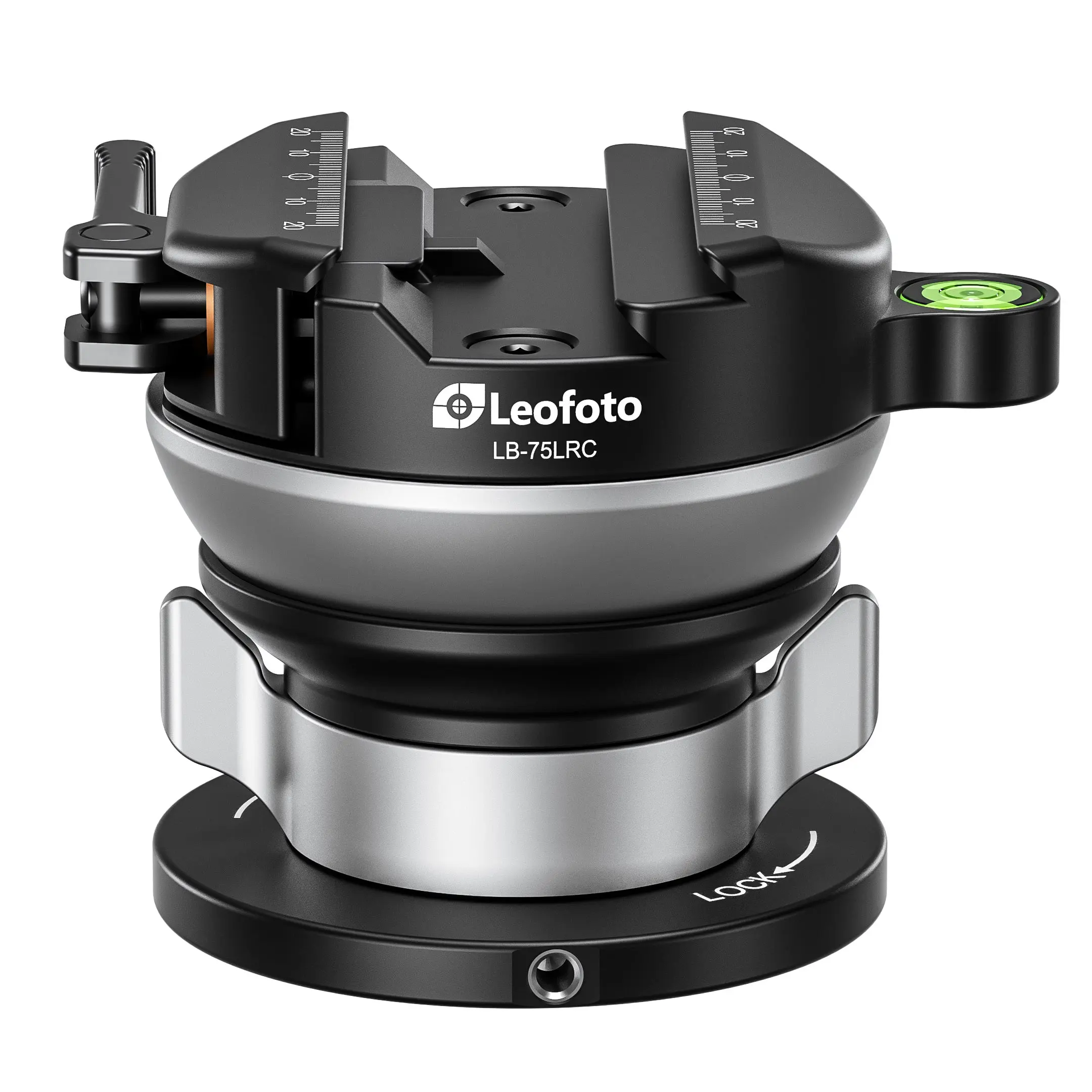 Leofoto LB-75LRC Leveling Head Arca + Picatinny Hybrid Lever-Release Clamp