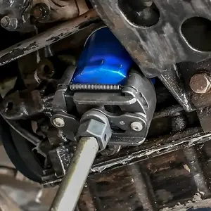 Adjustable oil filter wrench tools, featuring a German U-shaped multifunctional design, dual claw reversible mechanism, black metal hexagonal socket, engine maintenance adjustment knob, and durable metal structure Range of use: 60mm to 80mm