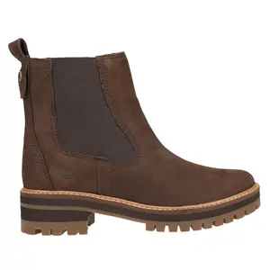 Timberland Womens Courmayeur Valley Round Toe Pull On Casual Boots Ankle Low Heel 1-2" - Brown