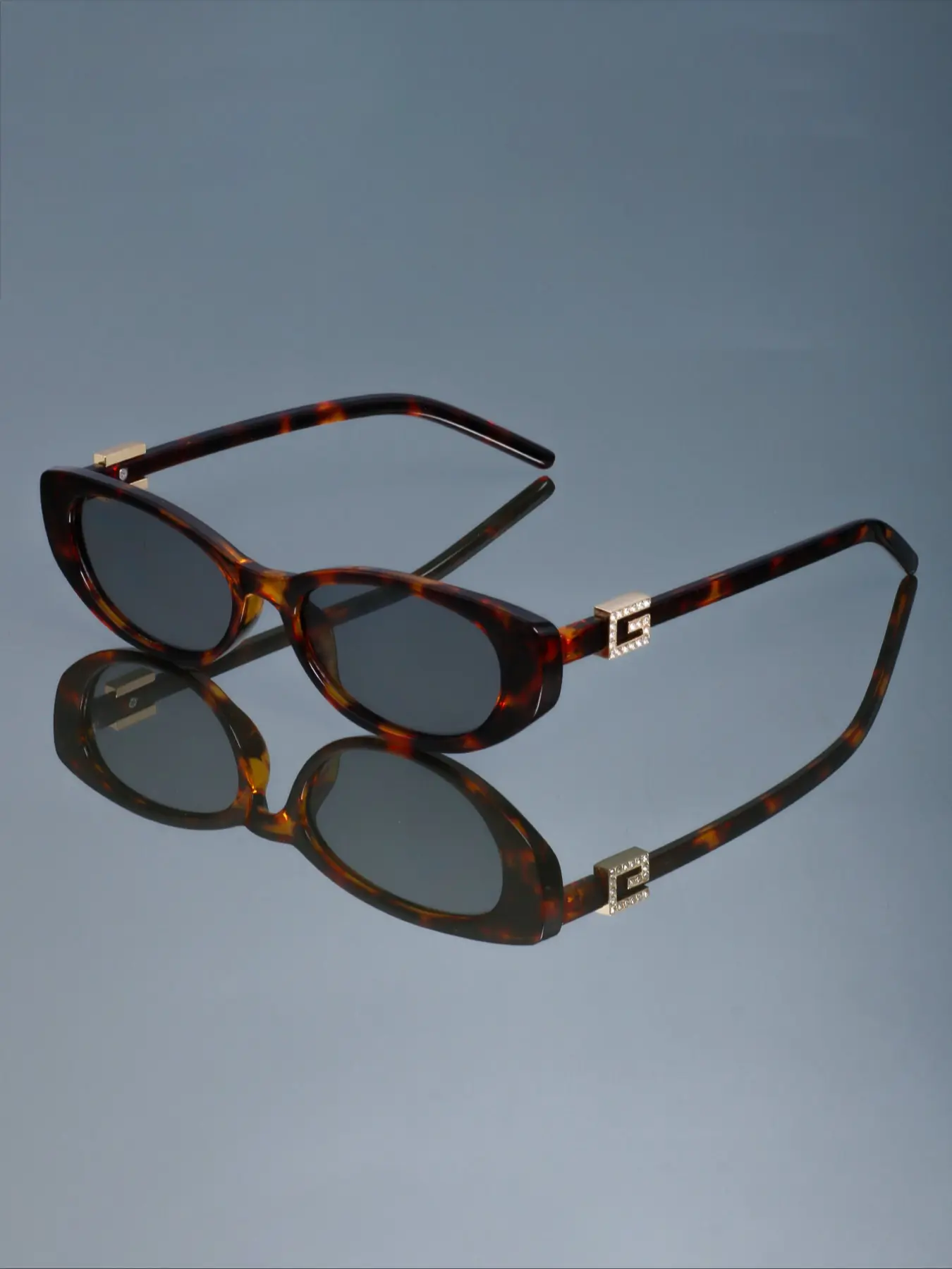 New Fashion Retro Small Frame Trendy Frames Oval Glasses, Women Men Temple Decoration Simple Versatile Daily Casual Wear Stylish Glasses Decorative Eyeglasses Tortoise shell glasses