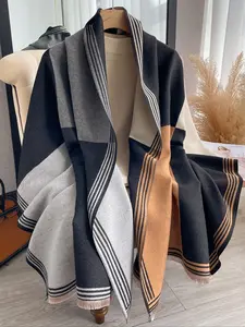 Elegant Women's Autumn Winter Scarf, Soft Warm Versatile Shawl, Fitted Woven Fabric, Practical Length, Thick Casual Fashionable Style, Perfect for Daily Wear