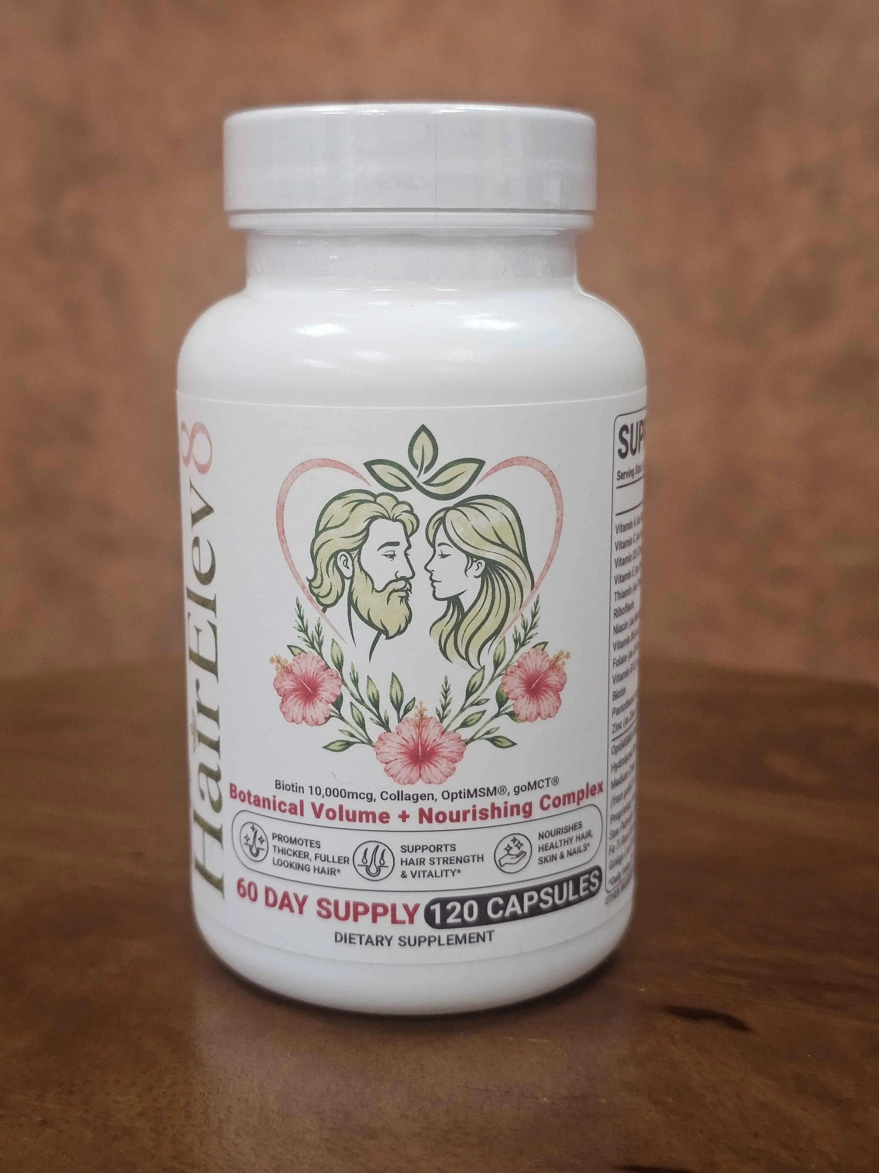HairElev's Botanical Volume & Nourishing Complex Two Bottles 120 Capsules 60 Day Supply Each for Hair Strength & Vitality