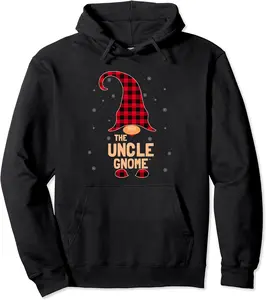 The Uncle Gnome Christmas Red Buffalo Plaid Pajama Pullover Hoodie - Matthewmatt Shop 31B09L55BGLJ