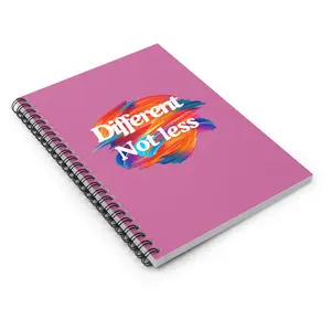 Different Not Less Notebook Pink 6x8 Spiral Bound 90gsm Paper Metal Binding Document Pocket 350gsm Durable Cover 2 Year EU Warranty