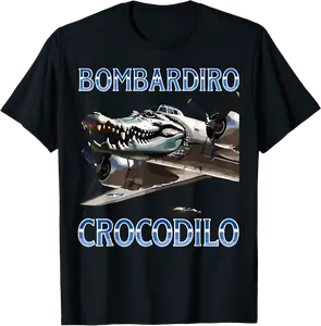 Bombardiro Cocodrilo Meme Italian Brainrot Memes Bombardino T-Shirt - Elidatorr Shop 54B0F5DZQR55