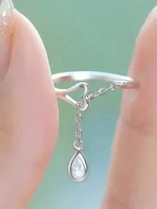 1 PC Charm Cubic Zirconia Solitaire Ring For Women For Mother's Day Gift Party Jewelry