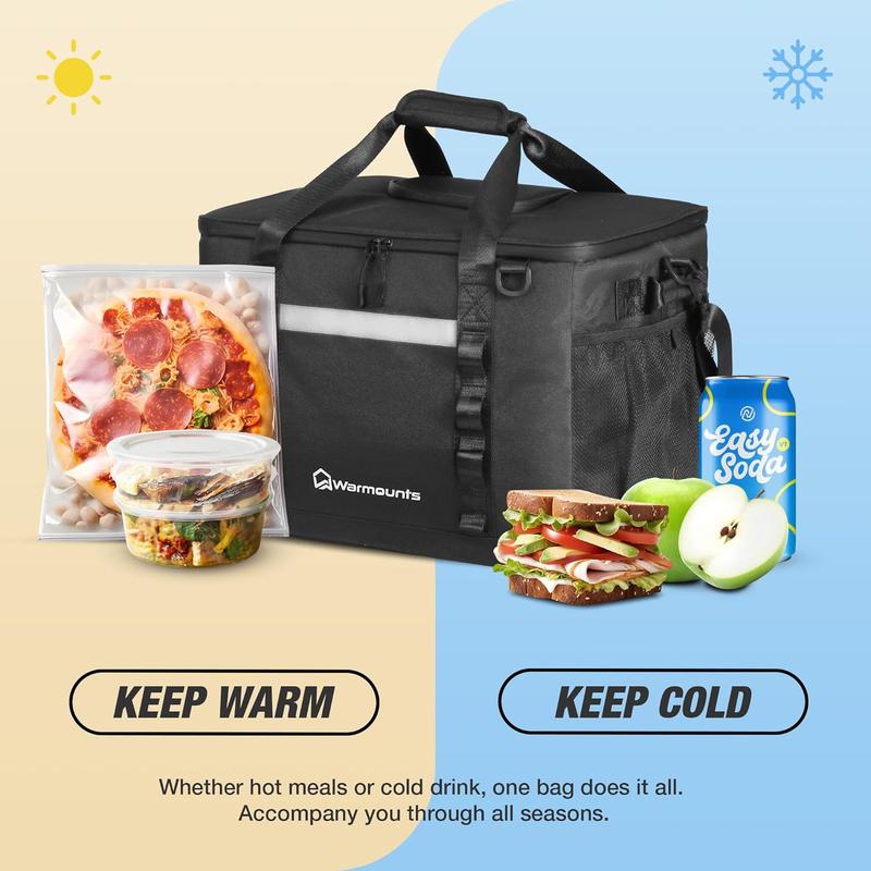 WARMOUNTS Insulated Cooler Bag 75/48/36 Cans, Soft Sided Portable Lunch Bag Coolers w/Zippered Top, Leak Proof PVC Interlayer, 5-Layer Insulation Large Ice Chest Bag for Travel, Camping, Beach, Picnic