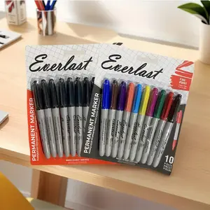 20pcs Fine Tip Permanent Markers Set, Alcohol Based Waterproof Colored Pens, Fine Point Precision, Durable Quick Dry, Long Lasting, Ideal for Classroom Office Art, Writing Stationery