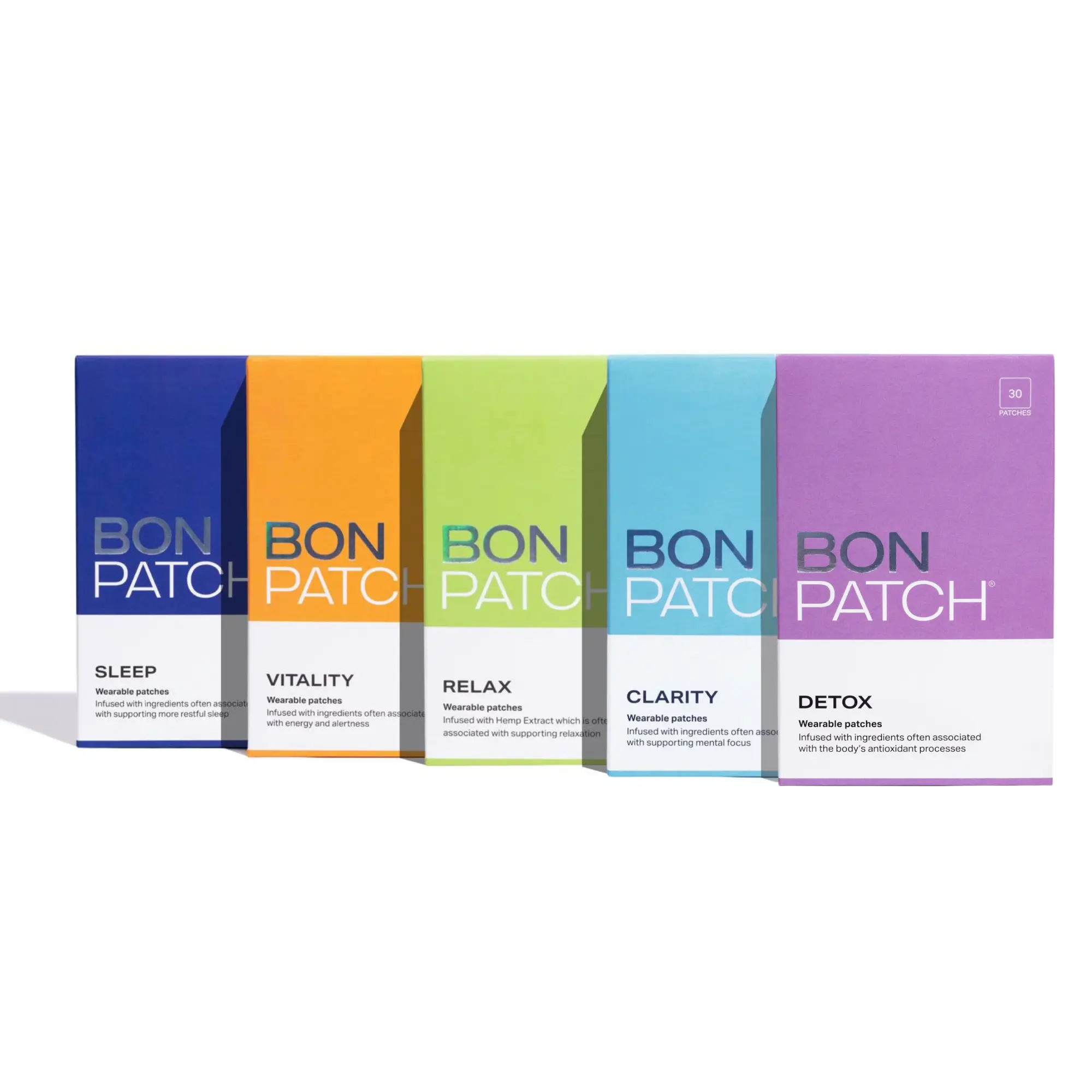 FAB FIVE - Body Patches Bundle | DETOX, SLEEP, VITALITY, CLARITY & RELAX | BonPatch Wellness Patches