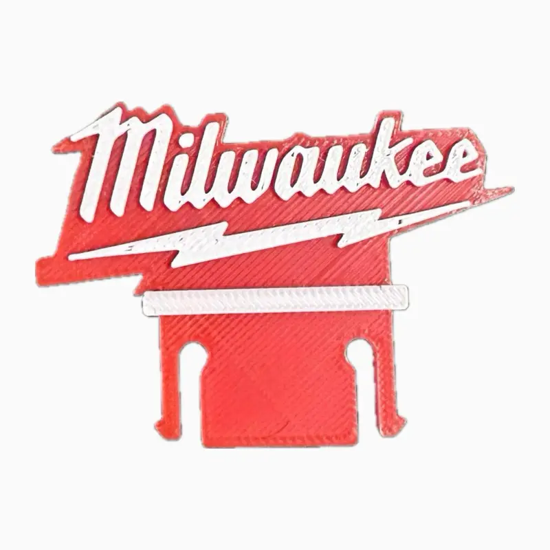 Tool logo red and white hard hat clip - High-Quality PLA, Versatile Design for Full Brim, Cap Style, and Bump Caps, Easy to Install