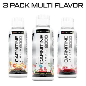 Cutler Nutrition 3 Pack Multi Flavor Carnitine Liquid 3000 Energy Sport Beverage Drink Variety Pack US Edition Healthcare Supplement Healthcare Dietary Fitness Edible
