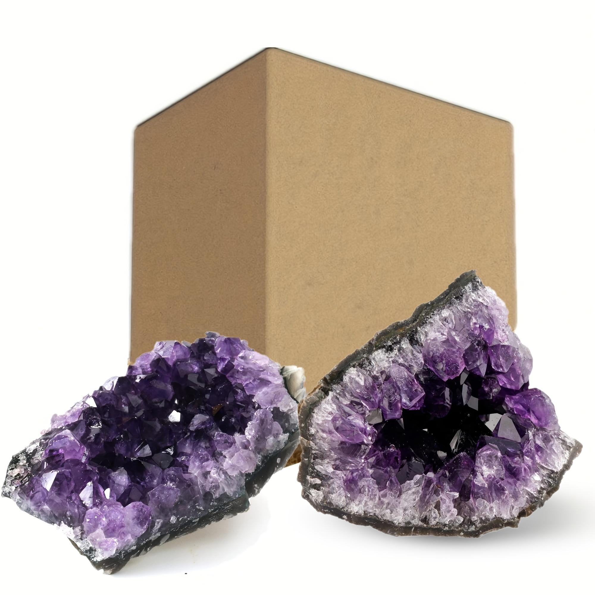2pcs Beautiful Amethyst 180-255g, DIY Gemstones, Amethyst Jewelry Making, Home Decor， Perfect for Home Decor & Unique Gift Idea-Jewelry Making