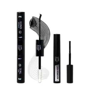 Cluster Lash Bond & Seal and Lash Remover, 2 Counts/set Lashes Glue & Remover for DIY Eyelash Extensions, Strong Hold Clusters Glue & Deep Cleansing Eyelash Remover, Professional Eye Makeup Tool for Women