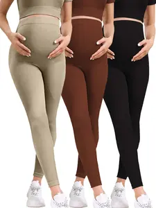 3 Pack Women's Maternity Leggings Over The Belly Pregnancy Yoga Pants Active Wear Workout Leggings Maternity Clothes