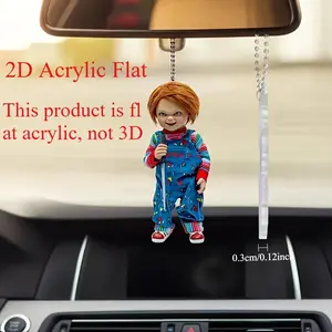 Fun Halloween Wild Boy 2D Flat - Acrylic Keychain Featuring a Fun 2D Graphic Design for Halloween, Ideal for Decorating Bags And Car Mirror Perfect Gift