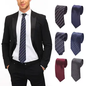 Men's Sophisticated Tie Ensemble/Jacquard Plaid Necktie/Matching Pocket Square/Cufflinks/Perfect for Weddings/Business Events