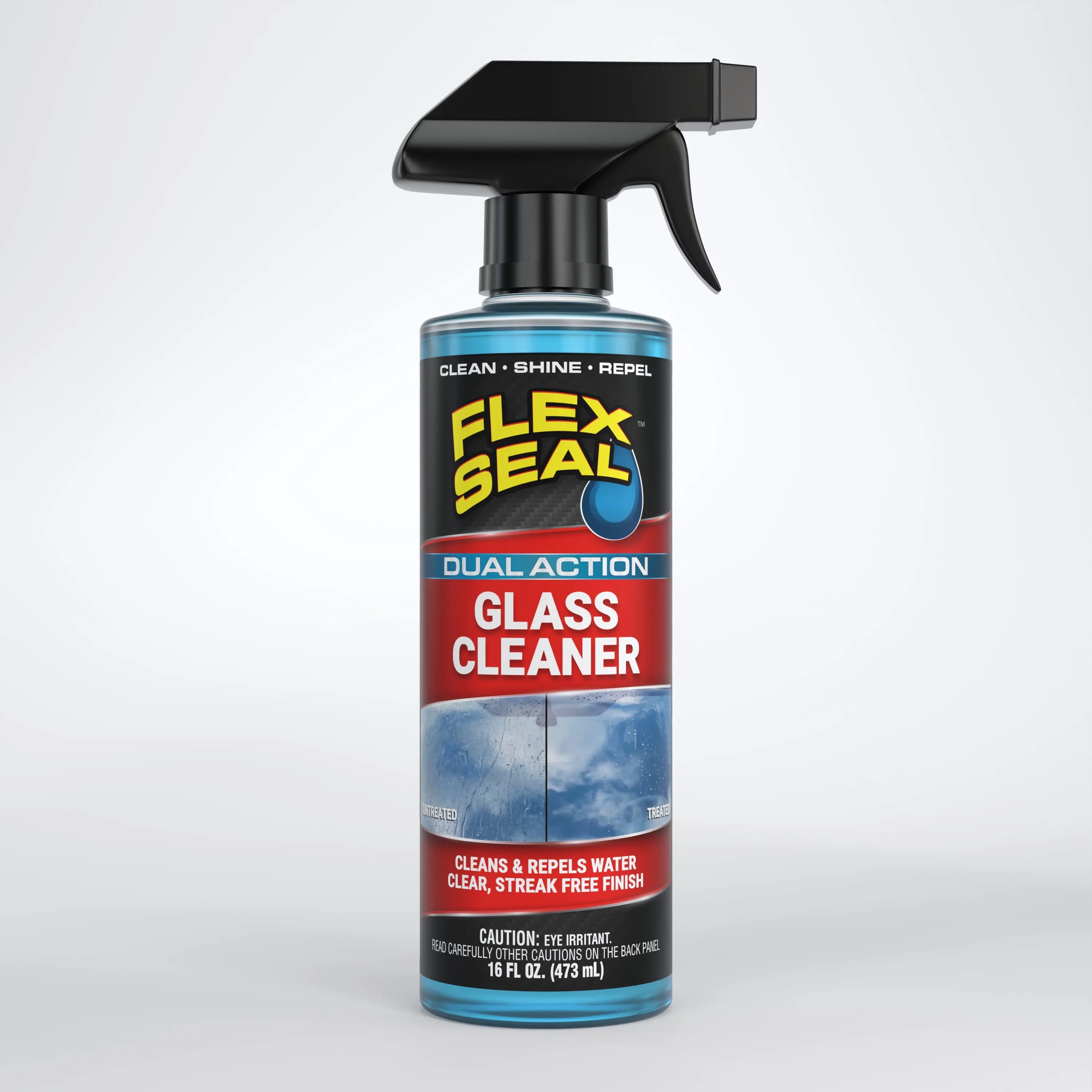 Flex Seal Dual Action Glass Cleaner | Streak-Free Cleaning & Water-Repelling Protection