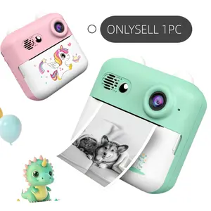Dinosaur Kids Instant Print Camera – Cute Flip Camera Selfie, 1080P HD,, 2.4" Screen, Instant Print. Great Gift for Boys Girls 3-12 on Birthday, Christmas, Children's Day, Thanksgiving, New Year, Easter, Graduation, School, Summer Break