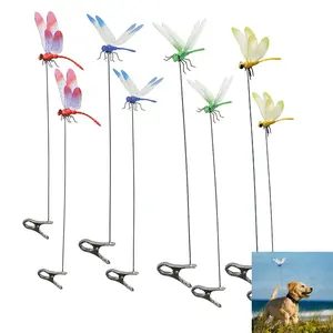 8Pcs 3D Simulation Dragonfly Ornaments for Outdoor Decor - Lifelike Garden & Vibrant Patio Ornaments, Waterproof and UV Resistant Dragonfly Decor