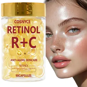 Cosnyce Retinol Face Serum Capsules, Vitamin C & E, Hydrating, Firming, Moisturizing, Skincare, Facial Care Products, Graceful Aging Serum
