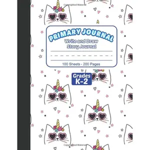 Primary Journal: Cat Primary Journal Write and Draw Story Journal Grades K-2 with Dotted Midline and Picture Space, Early Creative Story Book for ... Learning Online Classes or Homeschooling Paperback – July 15, 2020