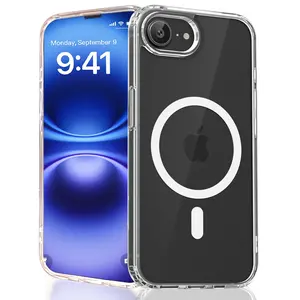 luxury for iPhone 16E 17E  Case Clear Compatible with Case Transparent Ultra Slim Thin Magnetic Cases Clear Back