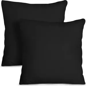 Bedding Throw Pillows Insert (Pack of 2, White) - 18 x 18 Inches Bed and Couch Pillows - Indoor Decorative Pillows