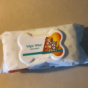 Pet Grooming Wipes for Dogs & Cats | Hypoallergenic, 3-in-1 Cleaning, Deodorizing and Hydrating, for Grooming Paws, Body and Butt, Unscented, 100 Count