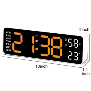 LED Digital Wall Clock with Mount & Switch, Large Display Light Set, Dimmable, Countdown, DST, Date, Week, Temperature, Modern Home Decor for Bedroom & Office, Gifts for the Bedroom, Mother’s Day Gift, Room Decor, Mother's Day Gifts