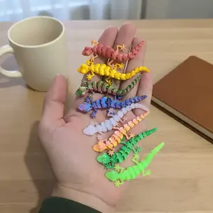 20pcs Magic Moving Gecko Toy! Stretchy Articulated Lizard Party Favors, Articulated Fidget Figurines, 3D Printed Animal Model for Birthday Goodie Bags, Classroom Prizes, Carnival, Halloween Christmas Gift (Vibrant Color Random)
