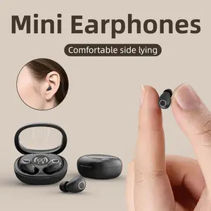 Smallest Invisible Mini Earbuds Wireless Bluetooth, Low Profile Micro Tiny Discreet Hidden Earbuds for Work, Small Headphones, Invisible Sleep Wireless Earphone IPX5 Waterproof for Small Ear Canals