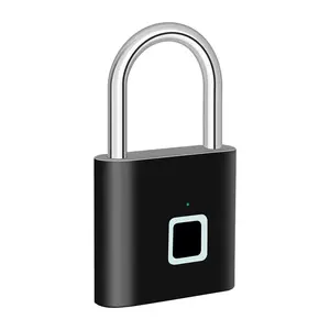 KERUI Keyless USB Charging Fingerprint Lock Smart Padlock Waterproof Door Lock 0.2Sec Unlock Portable Anti-Theft Padlock Zinc KERUI