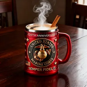 250th Anniversary Military 3D Mug ️ | Perfect Gift for Veterans & Military Fans! Collectible Coffee Cup! usa military mug