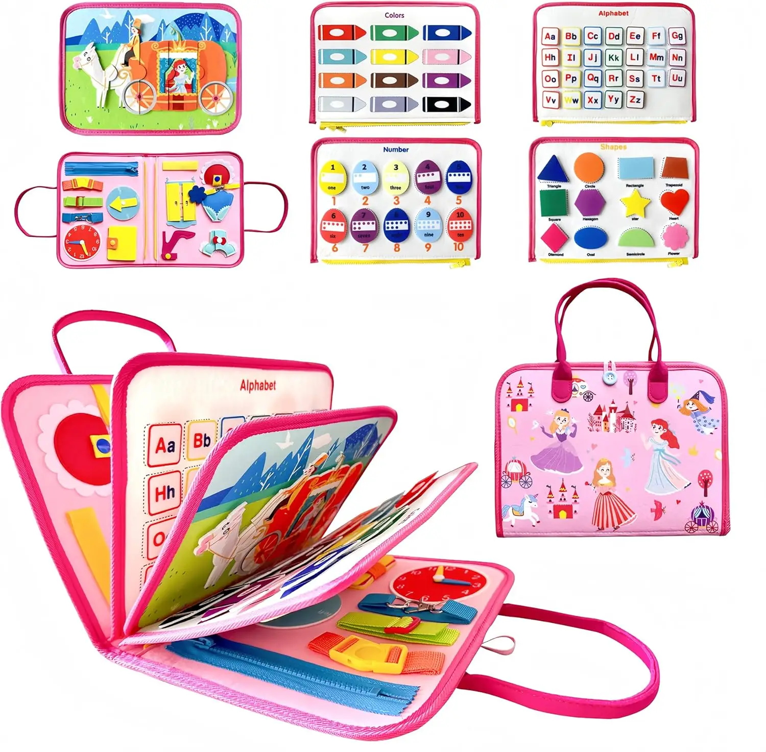 Halloween Fall Gifts Busy Board Montessori Toys for 1 2 3 4 Year Old Boys & Girls, Sensory Board for Toddlers 1-3, Preschool Activities for Learning F